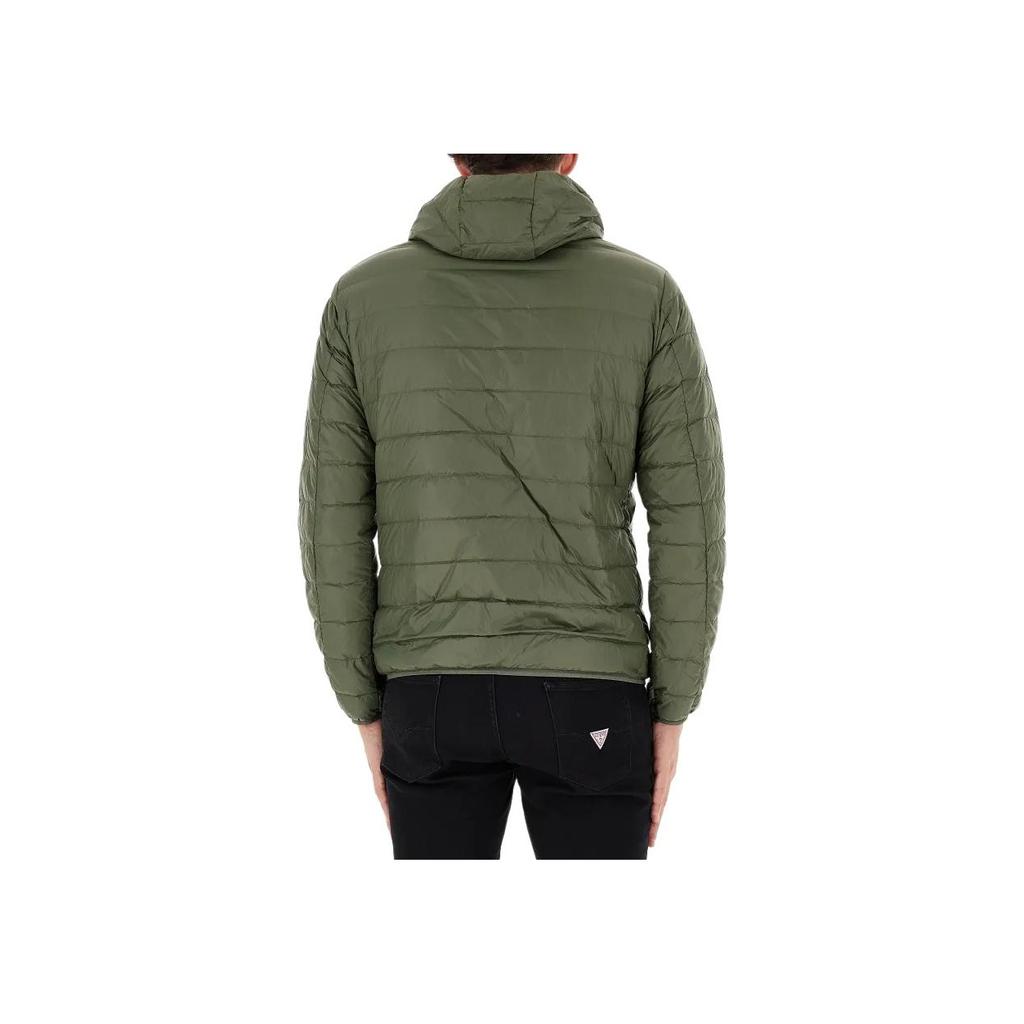 Emporio Armani EA7 Logo Print Hooded Zip Long Sleeve Down Jacket Men Outerwear Green 8NPB24-PNGPZ-1846