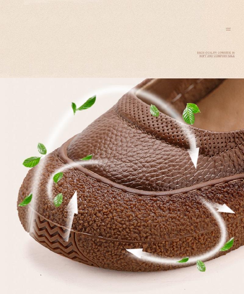 Fashion New Wide Toe Leather Shoes Women Mary Jane Flats Espadrilles Shoes Woman Vintage Loafer Roman Flats Ladies Fall Concise Moccasin