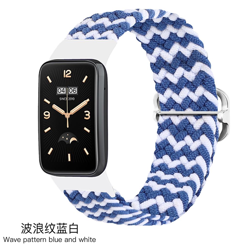 Nylonový řemínek pro Xiaomi Mi Band 7 8 Pro Elastický nastavitelný Pletený solo loop Náramek Correa pro mi band 7 pro miband 7pro Řemínek