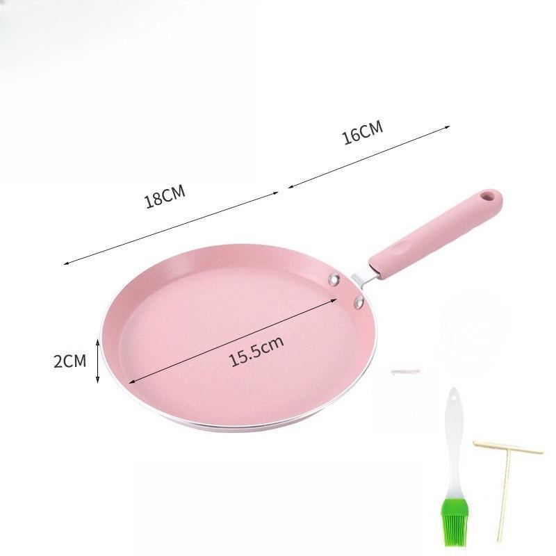 Non-Stick Frying Pan Flat Bottom Frying Pan Easy To Clean Kitchen Fried Eggs Pancake Baking for Gas Stoves and Induction Cookers