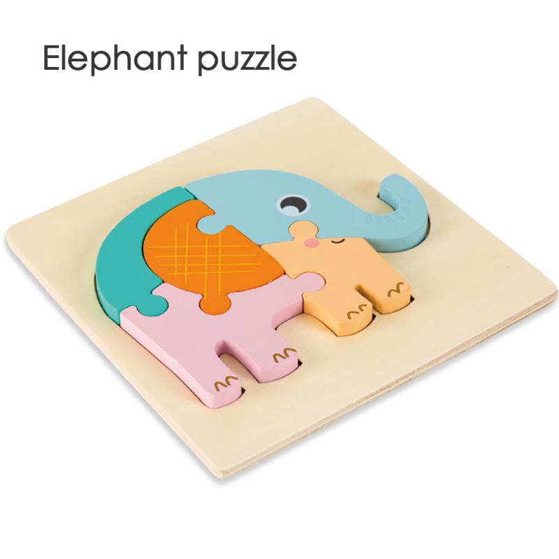 Buy Wooden 3d Puzzle Baby Toys Cartoon Intelligence Kids Colorful ...