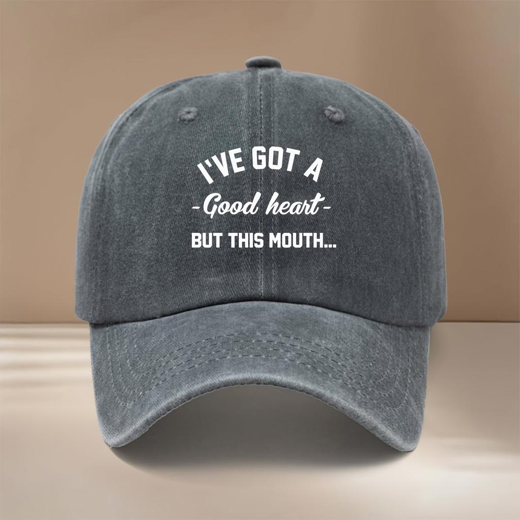 Uniform Cap for Men and Women, Straightforward and Humorous Style, Light and Comfortable Curved Brim Trucker Hat