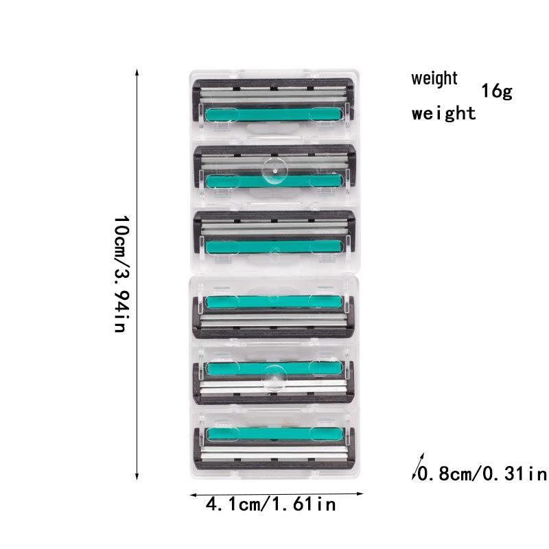 Men's Three-Layer Manual Razor with Cross-border Blades