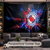 Wall Hanging Tapestry Custom NameBlackburn Rovers FC Pattern Personalized Printed Fabric Wall Decor