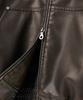 Dimitri Black 2Way Vtg Washed Pu Zip-Up Hoodie_Brown