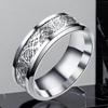 Men's 8mm Retro Titanium Steel Ring: Light Luxury, Niche Design