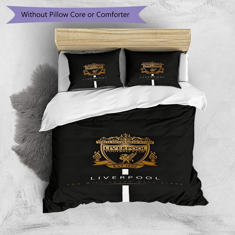 3pcs Duvet Cover Set (1*Duvet Cover + 2*Pillowcase, Without Core),football club.C Print Bedding Set, Bedroom Decor, All‑Season, Birthday Gift