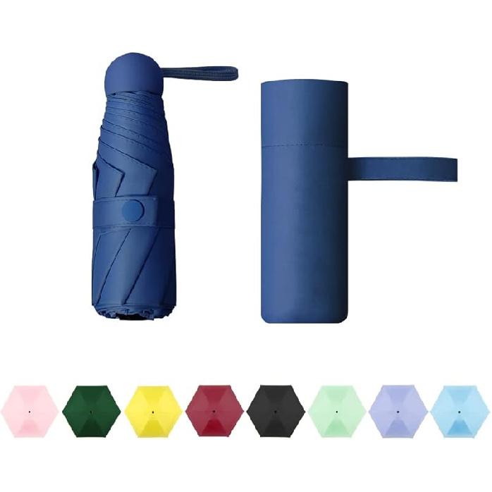 TIME LOVER Compact Travel Umbrella - Portable Mini Folding Umbrella with UV Protection for Rain, Girls and Women