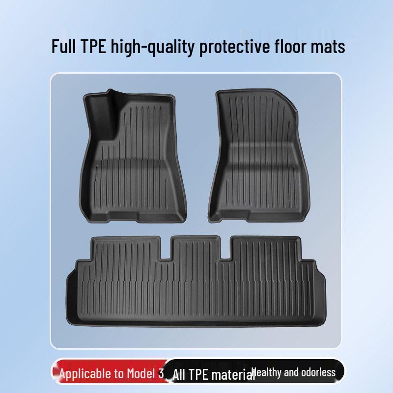 Suitable for Tesla Model Y/3: Premium TPE Floor Mats and Car Modification Accessories.