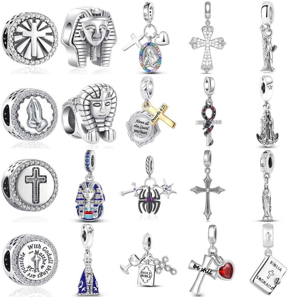 Copper Plating Snake Cross Pharaoh Spider Charming Pendant Fit Original Charms Bracelet Women Jewelry Gift