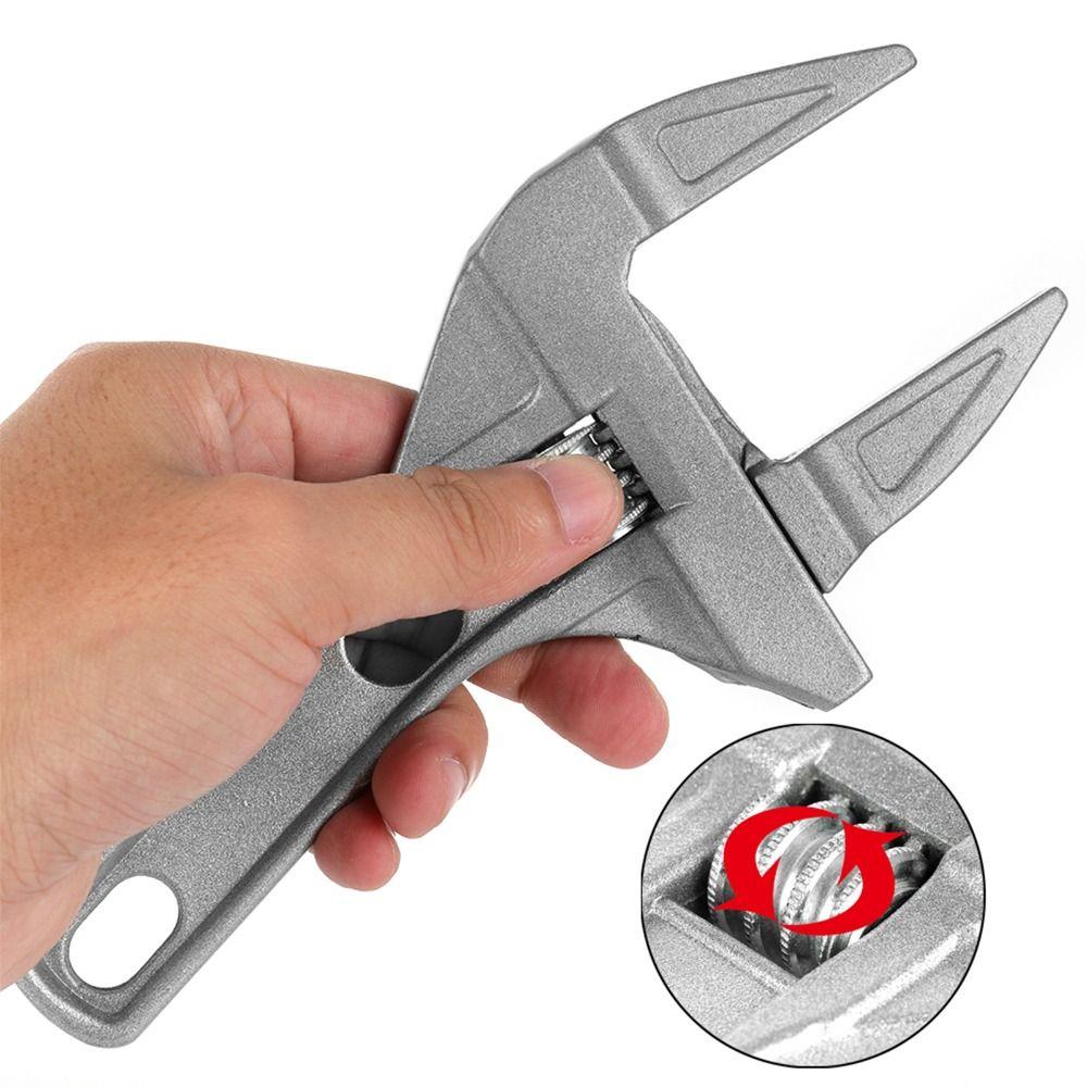 Aluminum Alloy Monkey Spanner Wide Jaw Activity Wrench Adjustable Wrench  Bathroom Washbasin Tube