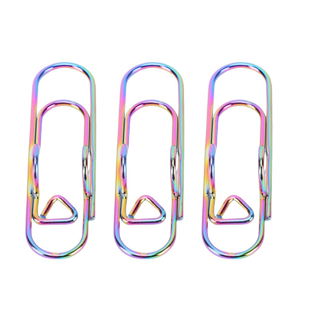 20PCS Stainless Steel Pen Clips Paperclip Pencil Holder for Journal Notebook Dazzling Color