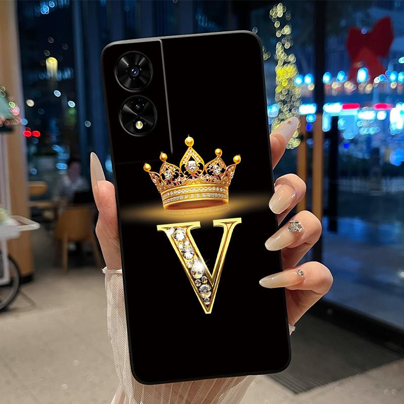 Beautiful Couple Phone Case For TCL 505 T509K T509A Bumper Black Silicone Shockproof Soft Casing Letter Crown Pattern Cover