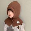 Women's scarf integrated knitted warm hat autumn and winter cold gloves outdoor one-piece children's wool cape hat