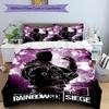 3pcs Rainbow Six Siege Bedding Set Duvet Cover Closure Includes 1 Duvet Cover & 2 Pillowcases, Soft and Comfortable for All Seasons.