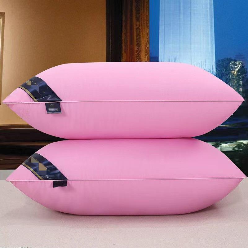 

Подушка для поддержки шеи в стиле люксового отеля для глубокого сна 600g Low Pillow розовый