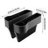 2pcs Car Seat Crevice Filler Storage Box With Cup Holder Auto Left Right Side Pocket Car Seat Crevice Slit Storage Holder
