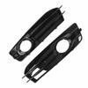 2pcs Front Foglight Grill 8P0807682 Glossy Black ABS Fog Lamp Grille Replacement for   8P 2009‑2012