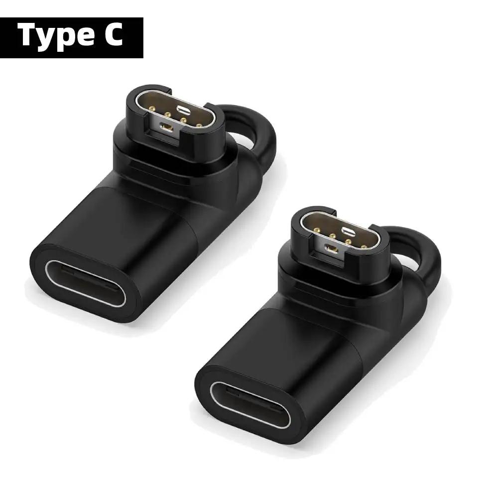 Type C/Micro/ios USB Female to 4pin Charger Adapter for Garmin Fenix 7/6/5 instinct 2S Venu 2 plus EPIX Watch Charging Converter