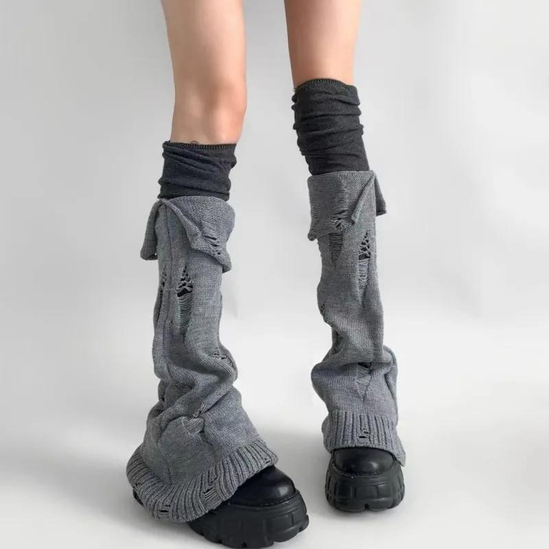 Wool Ball Knitted Foot Cover New Lolita Sweet Girl Leg Warmer Knit Socks Women Autumn Winter Heap Heap Socks Cute Ripped Sock