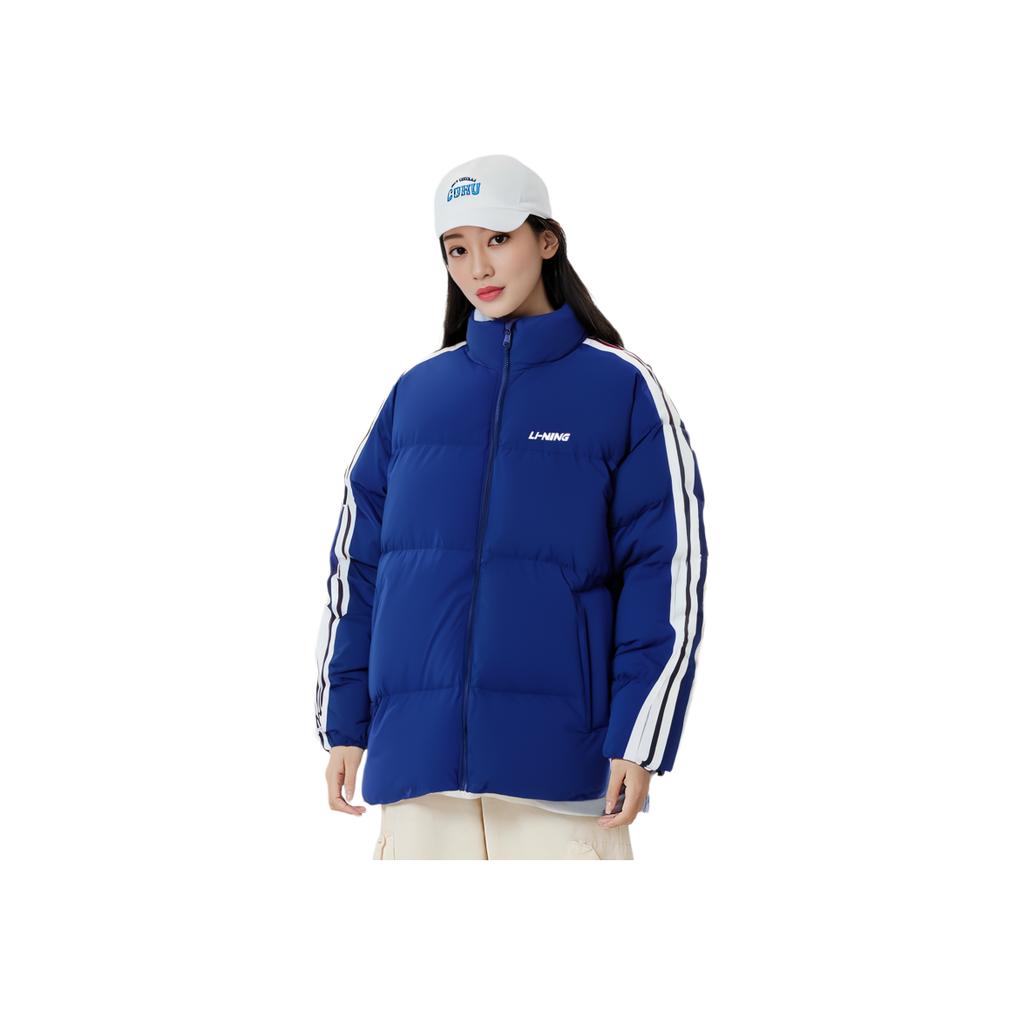 LiNing Logo Casual Sports Down Jacket Unisex Outerwear Dark-Blue AYMS337-3