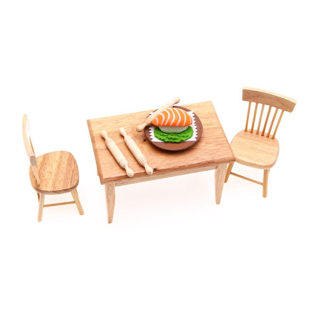 10pcs Simulation Doll House Wooden Rolling Pin Mini Kitchen Accessories  Home Decor