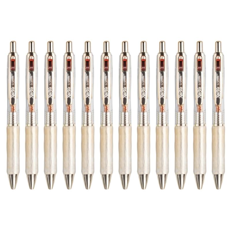 

12Pcs Noise Free Retractable Gel Pen Fast Dry Ink Non Smudge Writing Pen Comfortable Handle For Students Professional