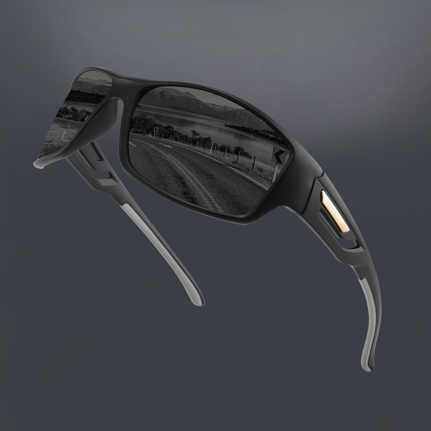 

JYL Поляризованные спортивные солнцезащитные очки UV400 Унисекс Рыбалка Бейсбол На открытом воздухе / 1020 1020-C2 черный бин