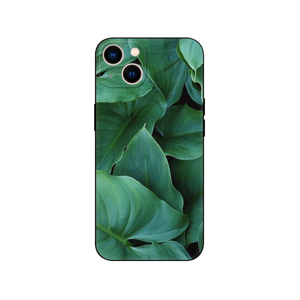 Black Tpu Case For Xiaomi Redmi 9T Case Redmi Note 9T Note 10 5G 4G Pro 10S Case Green Monstera Leaves