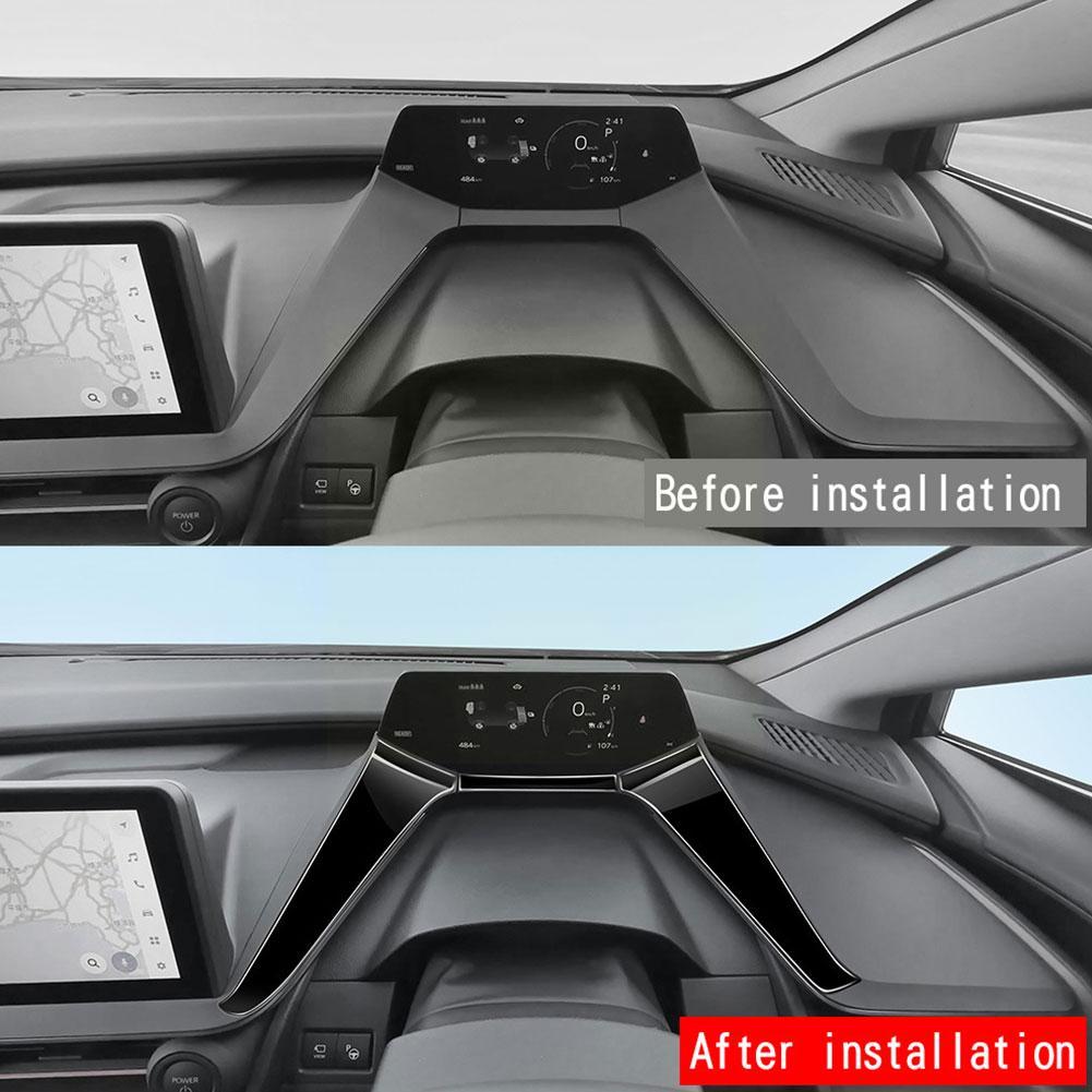 For Toyota Prius 60 Series 2024 2024 Stainless Steel Sequin Car Center Interior Decoration Accessories Panel Instrument Con Q9U6