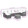 Vidaxl 8-Cz. Garden Furniture Set With Cushions, Grey, Poly Rattan