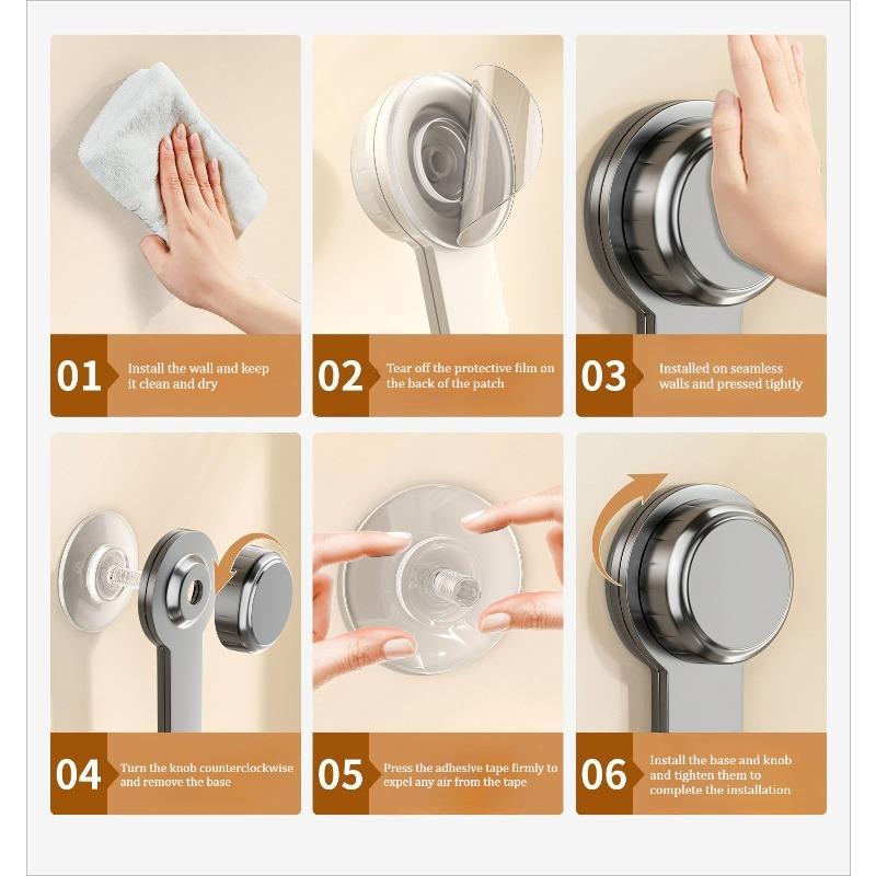 No Drill Suction Cup Kitchen Pot Lid Holder Rotating Wall Mounted Storage Rack Multi-Purpose Cutting Board Organizer