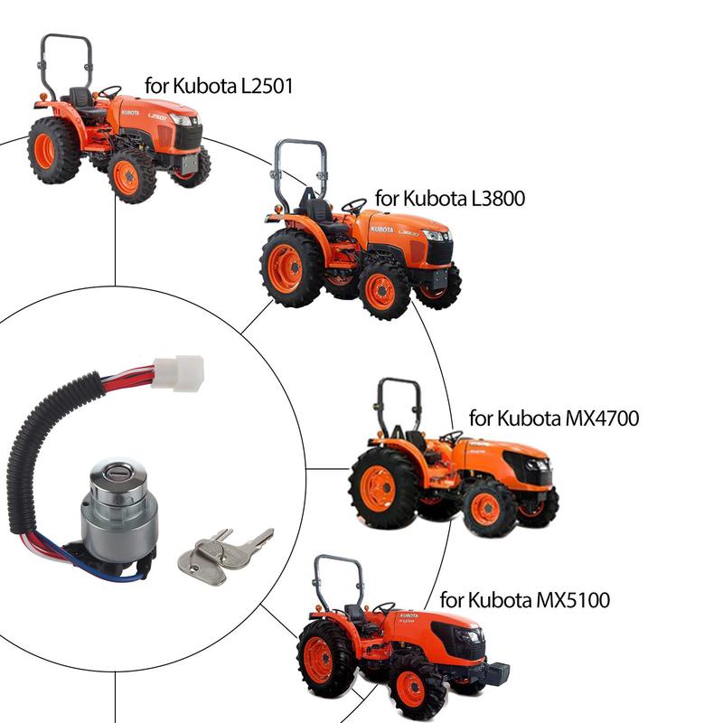 5vodičový spínač zapalování pro traktor Kubota L2501 L2600 L2800 L3400 MX4700 MX5000 MX5100 TC020-31822 TC020-31820 32430-31820