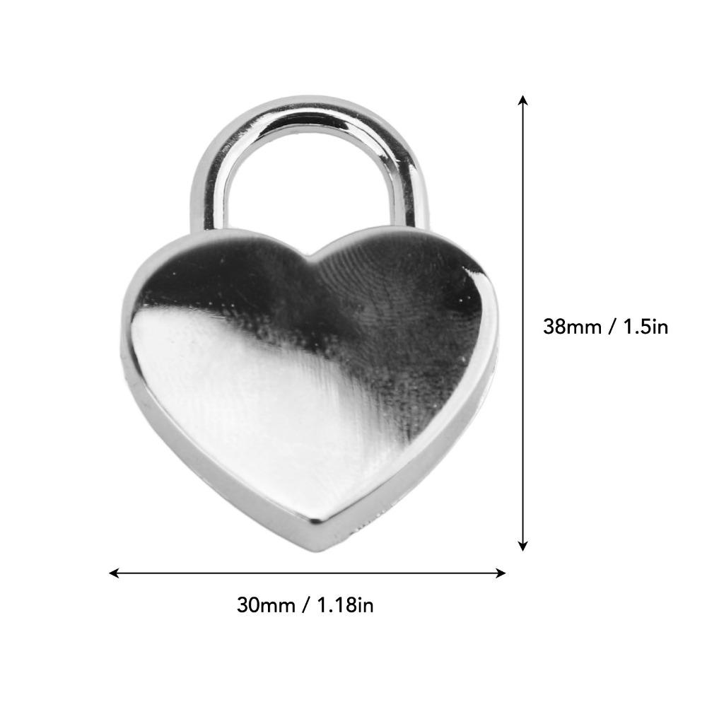 4sets Metal Mini Padlock with Key Silver Diary Lock Decorative Love Lock For Jewelry Box