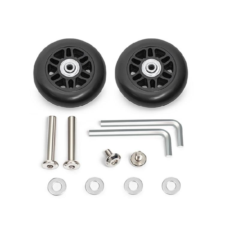 2PCS Plastic Suitcase Replacement Rollers Quiet Wheels Easy Install Assembly Practical Travel Luggage Casters