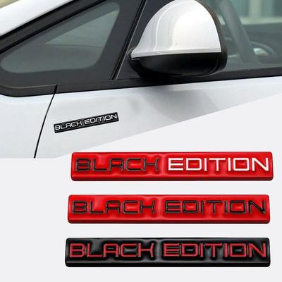 1Pc Car Universal Black Edition Emblem 3D Metal Body Badge Decal for Car Truck Bike Car Stickers Car Exterior Decor Accessories