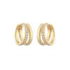 Fashionable Double-layer Hollow Circle Small Versatile Earrings