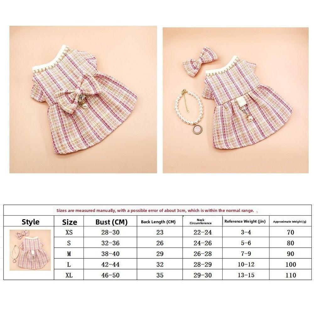 Soft Dog Bow Pearl Coat Cute Cat Skirt Fashion Pet Windbreaker  for Kittens Puppy