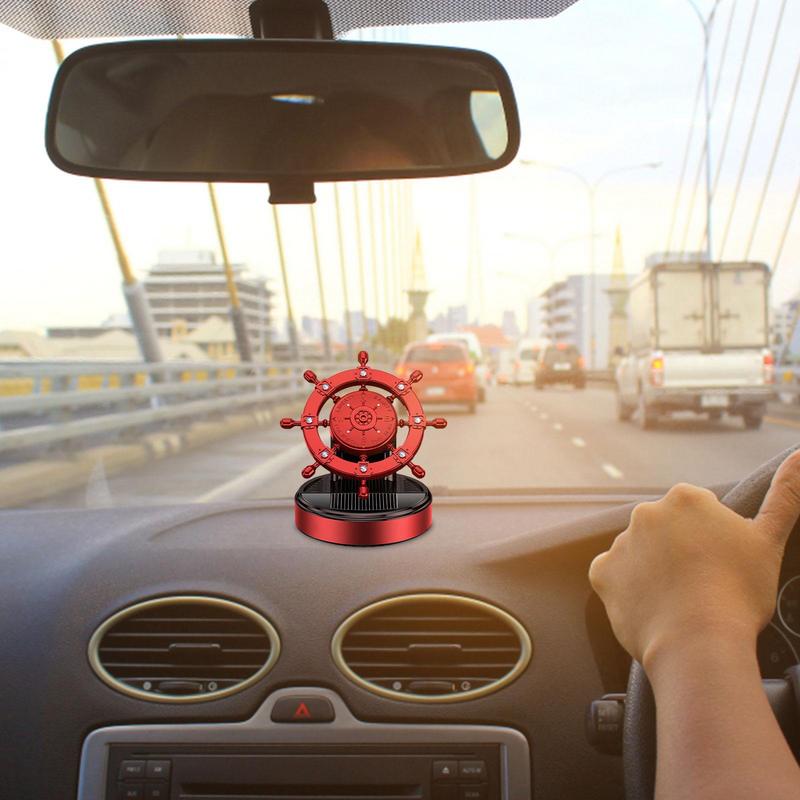 Auto Aromatherapie Diffusor Rotierendes Solar Metall Ruder Duft Auto Armaturenbrett Ornament Heim Büro Schreibtisch