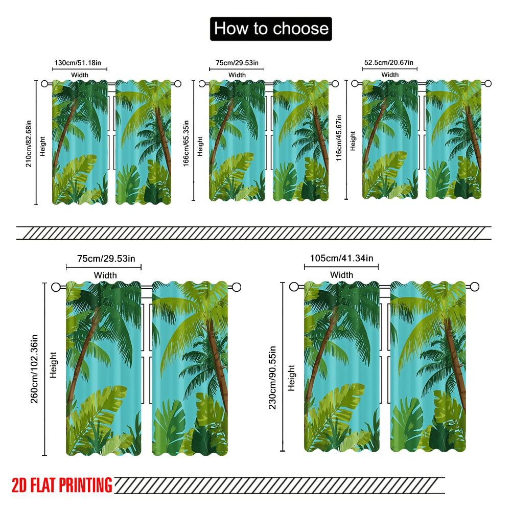 2pcs,2D plane printing Contemporary Curtains Santa Claus with Luggage Swim Polyester Easy Install (without rod) Decorations