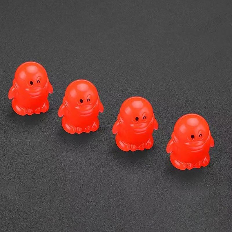 4PCS Night Glowing Car Motorcycle Bicycle Wheel Styling Tyre Hub Universal Cap Decor Penguin Luminous Valve Caps