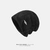 Autumn and Winter Metallic Label Cold Hat Big Head Hat Women's Face Small Pile Hat Texture Versatile Warm Pullover Hat