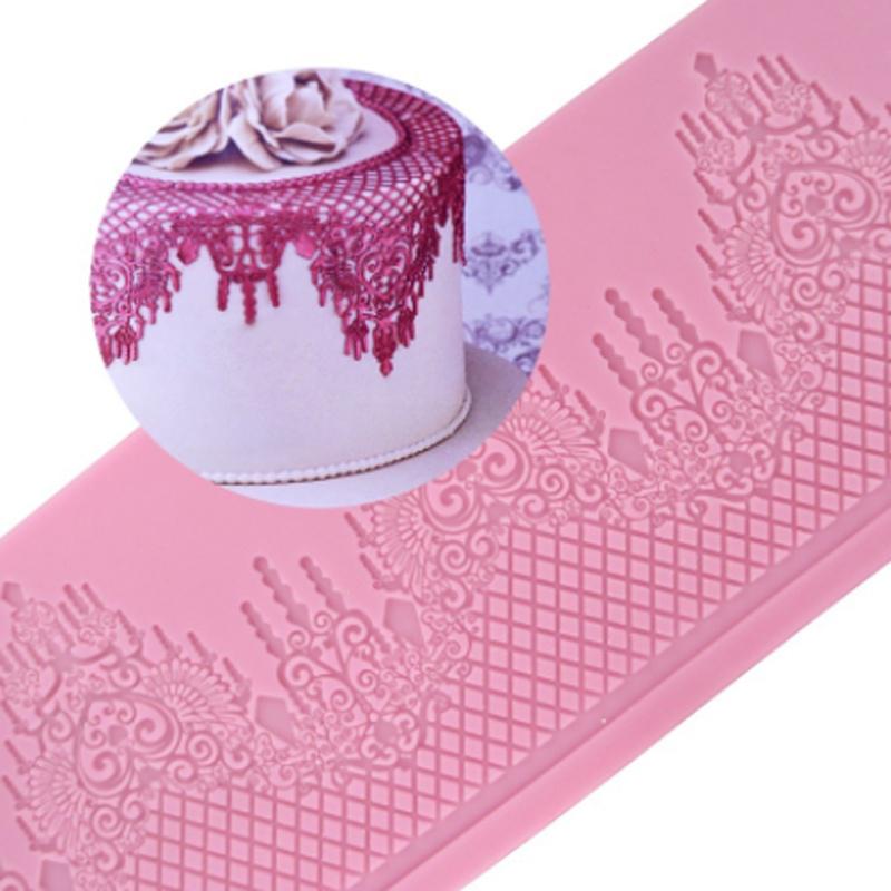 Buy Silicone Mat Wedding Cake Decor Silicone Lace Mold Cake Mould ...
