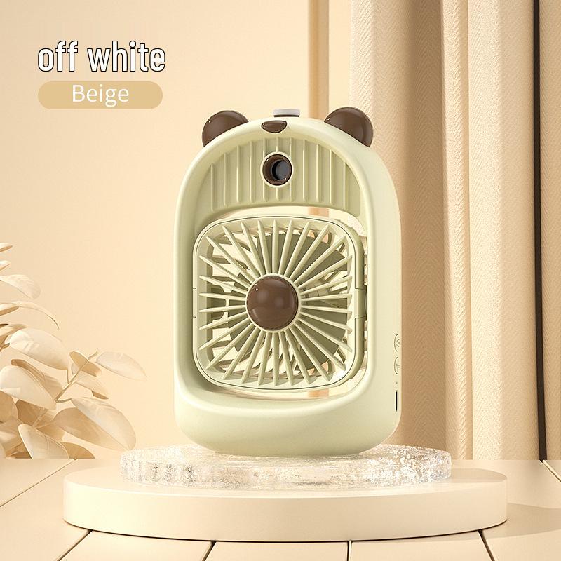 Mini Cartoon Desktop Air Cooler: USB-Powered Refrigeration & Humidifying Spray Fan