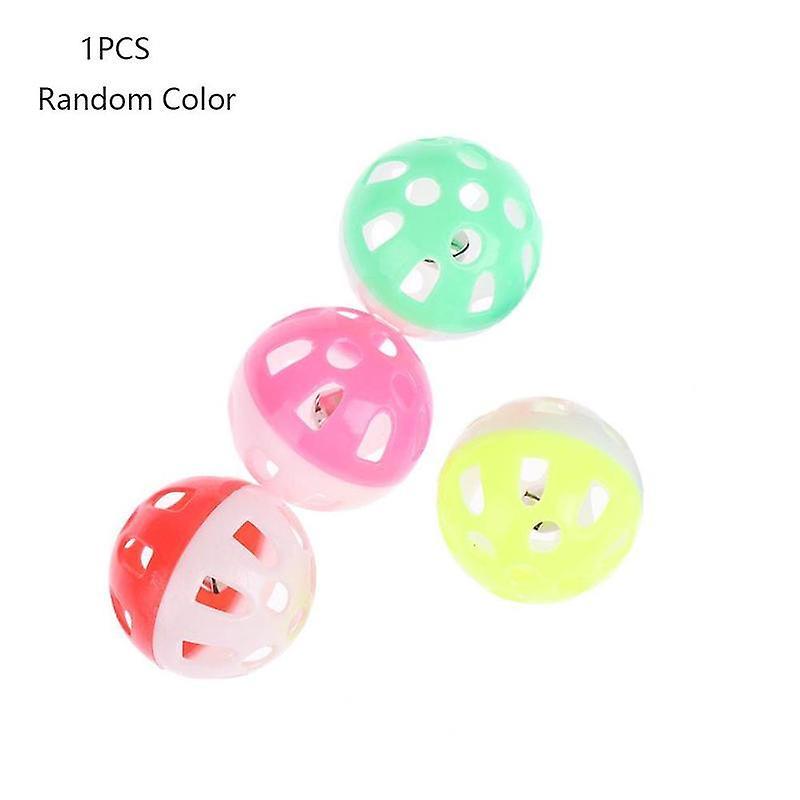 Multicolor Hollow Bell Ball Plastic Ball Cat Dog Toy D4E2 Sound Bell Toy