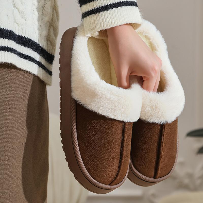 New Cotton Slippers Winter Home Fashion Home Warm Couple Cotton Mop Indoor Comfortable Plush Shoes