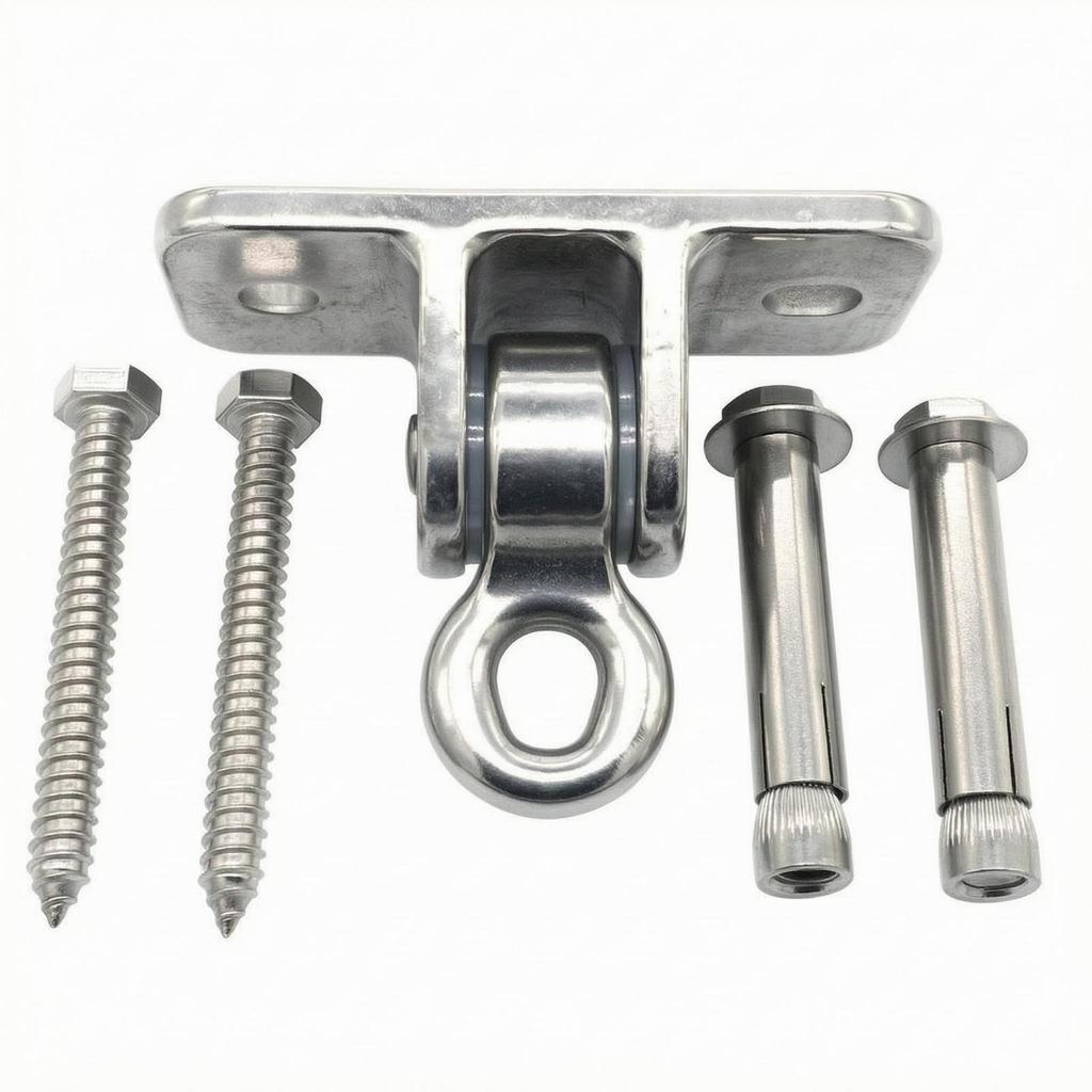 Swing Hanger Bracket Silver Turnable Overhead Mount Polished Mounting