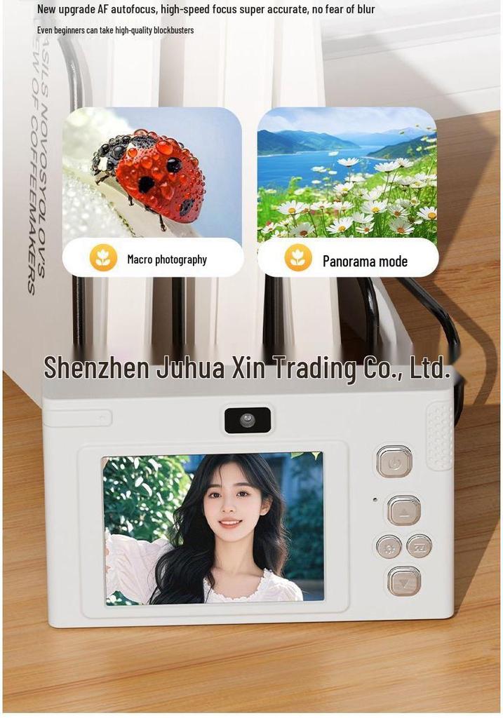 HD Dual-Camera Retro Digital Student Camera for Selfies and Travel