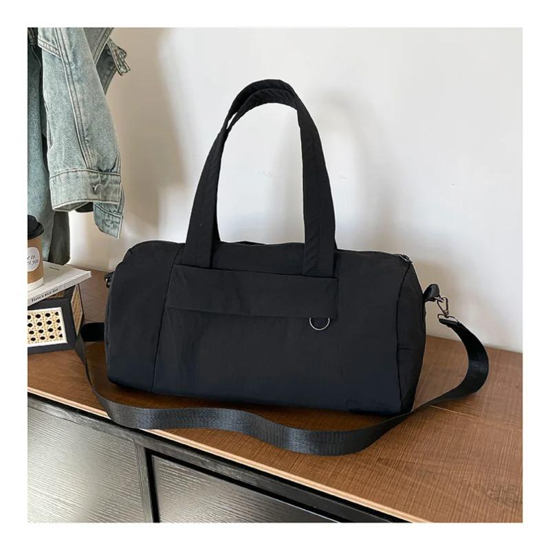 

Women Fashi Top Handle Bag Comfortable and Versatile Texture Shoulder Bag Large Capacity Casual Sports Gym Travel Pillow Bag чёрный
