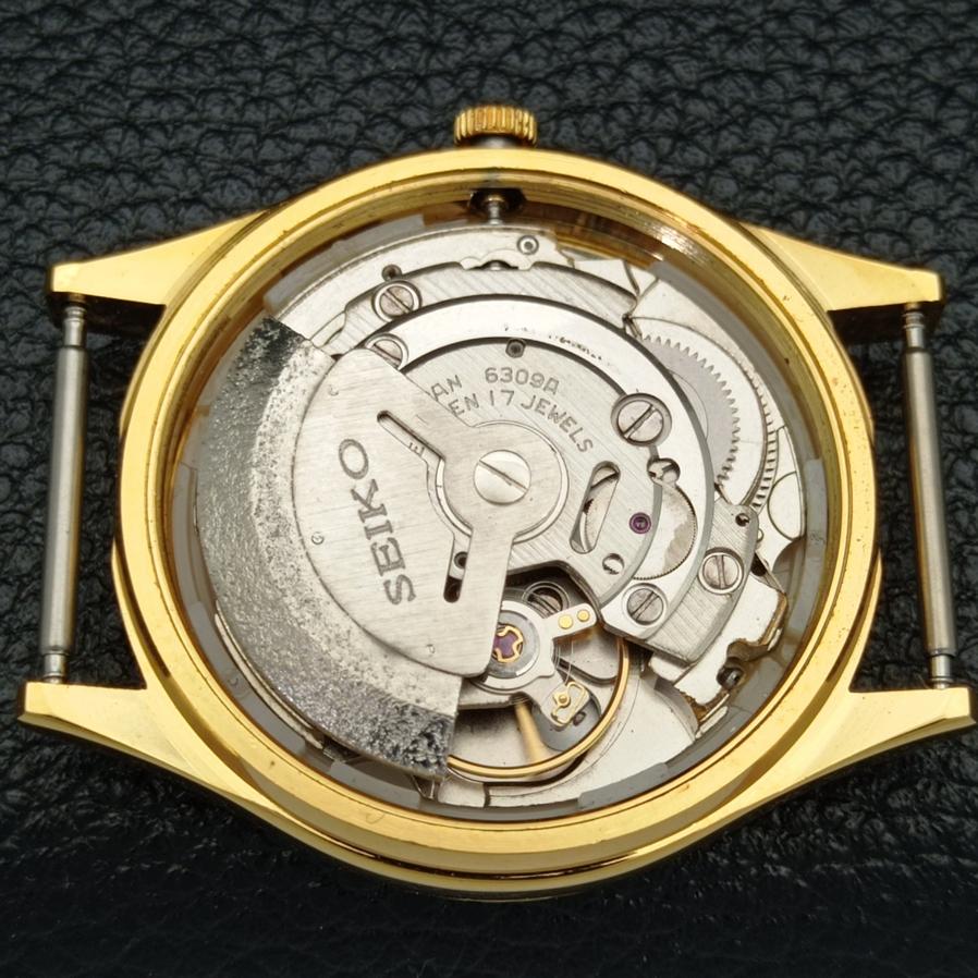 REFURBISHED VINTAGE SEIKO 5 AUTO 6309A JAPAN MENS WHITE DIAL WATCH a425915-2 RL620a-a425915